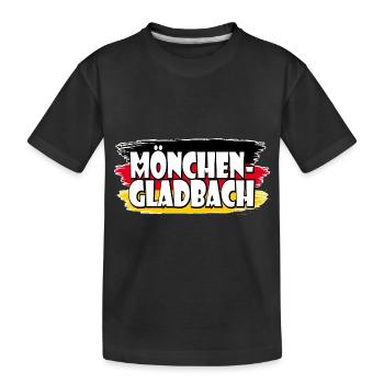 Drapeau de Mönchengladbach, Allemagne - T-shirt bio Premium Enfant - noir - Devant