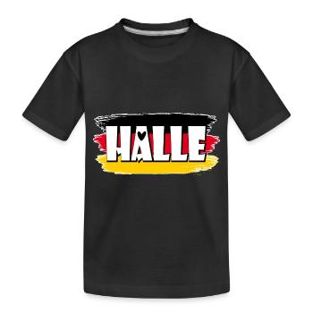 Hall, Ville, Allemagne, Drapeau - T-shirt bio Premium Enfant - noir - Devant