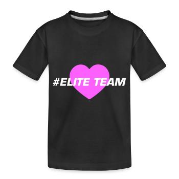 Elite Team Herz Liebe - Kinder Premium Bio T-Shirt - Schwarz - Vorne
