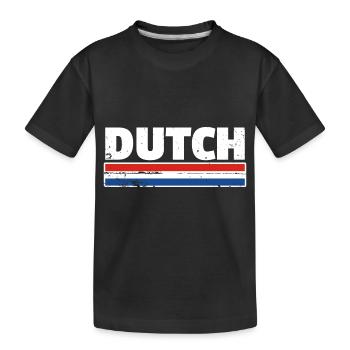 Pays-Bas néerlandais Drapeau néerlandais Pays-Bas - T-shirt bio Premium Enfant - noir - Devant