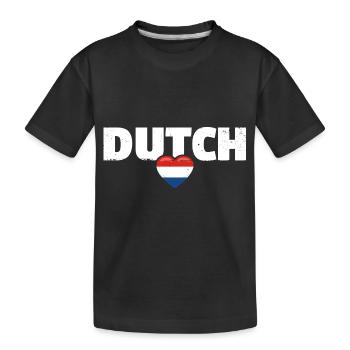 Pays-Bas néerlandais Drapeau néerlandais Pays-Bas - T-shirt bio Premium Enfant - noir - Devant