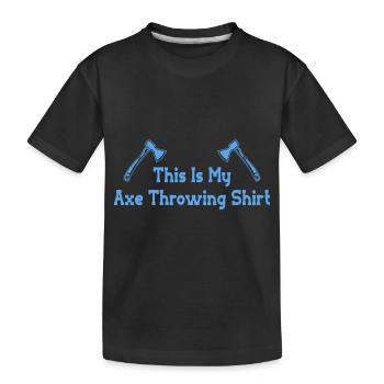 Axe throw axe throwing - Kids' Premium Organic T-Shirt - black - Front