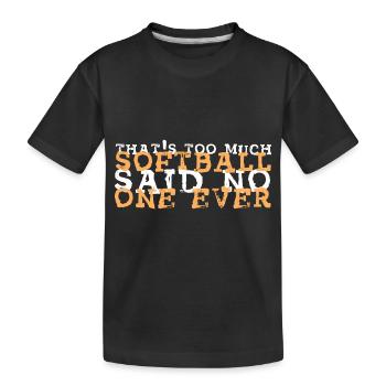 Softball - T-shirt bio Premium Enfant - noir - Devant