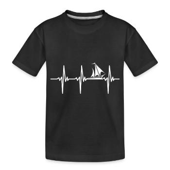 Battement de cœur pour les voiliers rapides - T-shirt bio Premium Enfant - noir - Devant