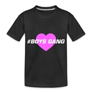 Boys Gang Herz Liebe - Kinder Premium Bio T-Shirt - Schwarz - Vorne