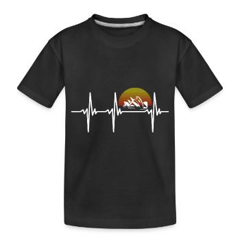 Herzschlag für Australien - Fünfter Kontinent - Kinder Premium Bio T-Shirt - Schwarz - Vorne