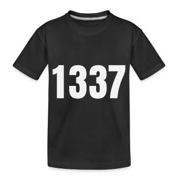 1337 - Kinder Premium Bio T-Shirt - Schwarz - Vorne