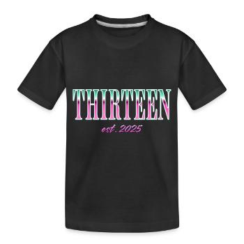 Treize Est. 2025 Garçons Filles Officiel Adolescent - T-shirt bio Premium Enfant - noir - Devant