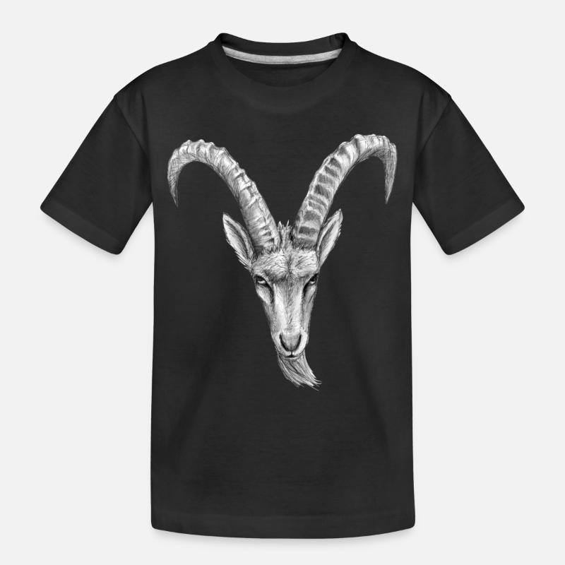 steinbock - Kinder Premium Bio T-Shirt - Schwarz