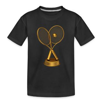 Tennis Trophy - Kids' Premium Organic T-Shirt - black - Front