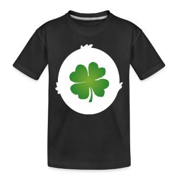 Glücks-Bauch - Kinder Premium Bio T-Shirt - Schwarz - Vorne