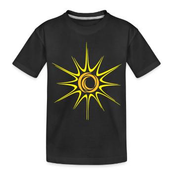 Sonne 3 - Kinder Premium Bio T-Shirt - Schwarz - Vorne
