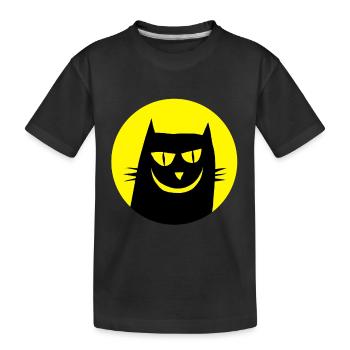 Chat drôle - T-shirt bio Premium Enfant - noir - Devant
