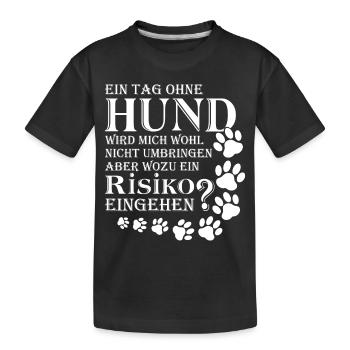 Hund Labrador Agility Tierschutz - Kinder Premium Bio T-Shirt - Schwarz - Vorne