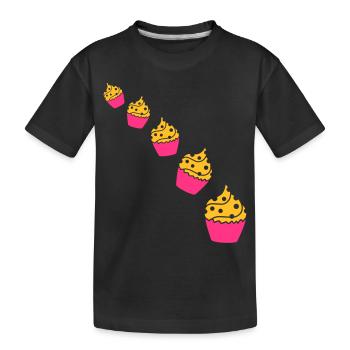 Cupcakes - Kids' Premium Organic T-Shirt - black - Front