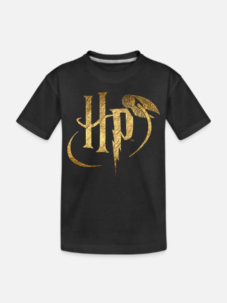 Harry Potter Logo Gold - Premium økologisk T-skjorte for barn - svart