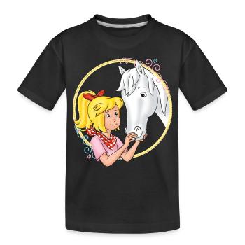 Bibi und Tina 'Bibi und Sabrina' - Kinder Premium Bio T-Shirt - Schwarz - Vorne