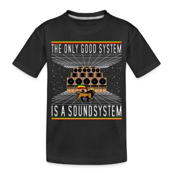 Dub Reggae Soundsystem Lion - Kids' Premium Organic T-Shirt - black - Front