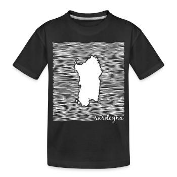 Île de Sardaigne, Italie, Mer Méditerranée - T-shirt bio Premium Enfant - noir - Devant
