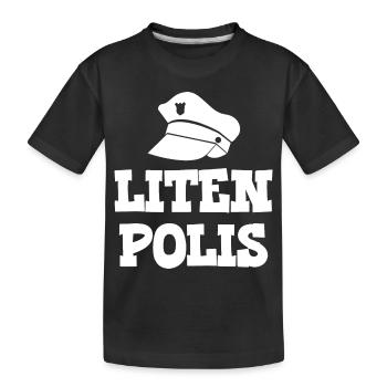 Nachwuchs Polizist Schweden Nachwuchs Polizistin - Kinder Premium Bio T-Shirt - Schwarz - Vorne