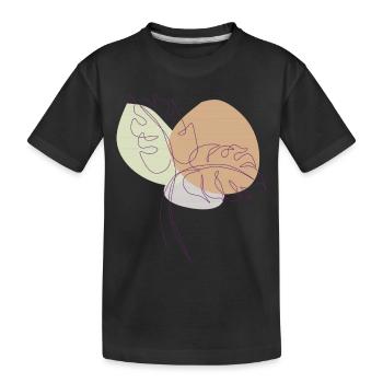 rubber drawing - Kids' Premium Organic T-Shirt - black - Front