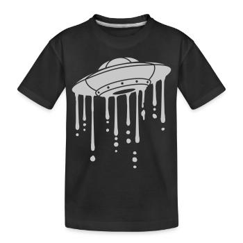 UFO Graffiti Drops Slime - T-shirt bio Premium Enfant - noir - Devant