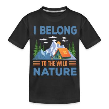Camping Campingplatz zelten Zelt Wohnwagen glampin - Kinder Premium Bio T-Shirt - Schwarz - Vorne