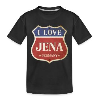 Jena Allemagne Ville J’aime Vintage Rétro - T-shirt bio Premium Enfant - noir - Devant