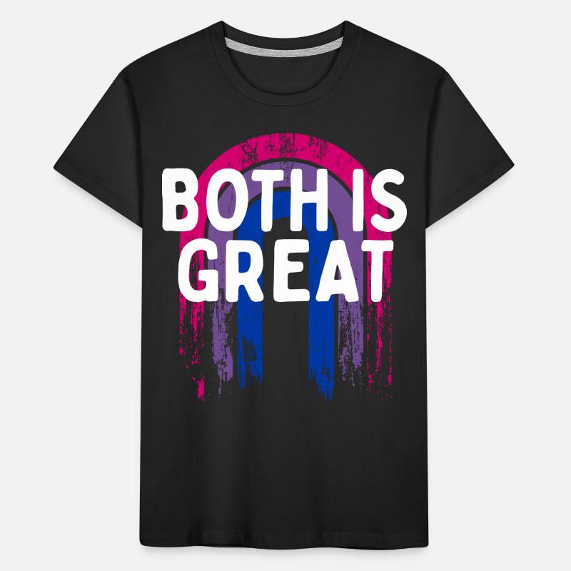 Both Is Great Bisexual LGBTQ Bi Pride Pansexual Kinder Premium Bio T-Shirt