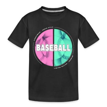 Joueur de baseball USA Sport Vintage Retro - T-shirt bio Premium Enfant - noir - Devant