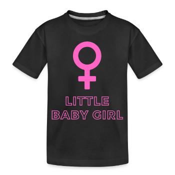 Baby Ankündigung - Mädchen - Schwangerschaft - Kinder Premium Bio T-Shirt - Schwarz - Vorne