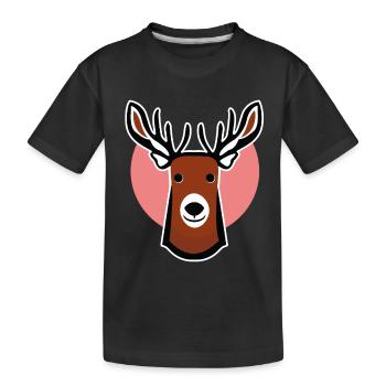 Papa renne - T-shirt bio Premium Enfant - noir - Devant
