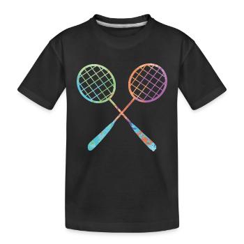 Badminton Player Graphics Filles Badminton - T-shirt bio Premium Enfant - noir - Devant