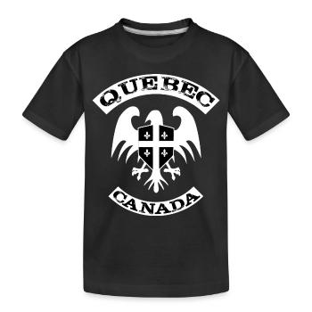 Quebec - Kids' Premium Organic T-Shirt - black - Front