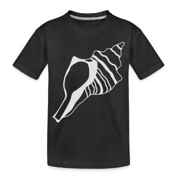 Seashells - Kids' Premium Organic T-Shirt - black - Front