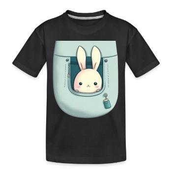 lapin kawaii! - T-shirt bio Premium Enfant - noir - Devant