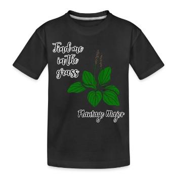 Trouvez-moi dans l’herbe... Gobie à larges feuilles - T-shirt bio Premium Enfant - noir - Devant