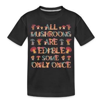 Mushroomer - Kids' Premium Organic T-Shirt - black - Front