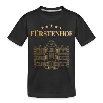 Sturm der Liebe Hotel Fürstenhof Logo Fünf Sterne - Kinder Premium Bio T-Shirt - Schwarz - Vorne