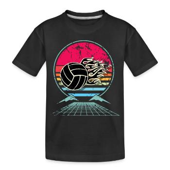 Volley-ball - T-shirt bio Premium Enfant - noir - Devant