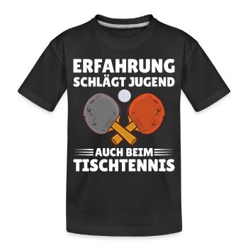 Tischtennis old alter Mann Opa witziger Spruch - Kinder Premium Bio T-Shirt - Schwarz - Vorne