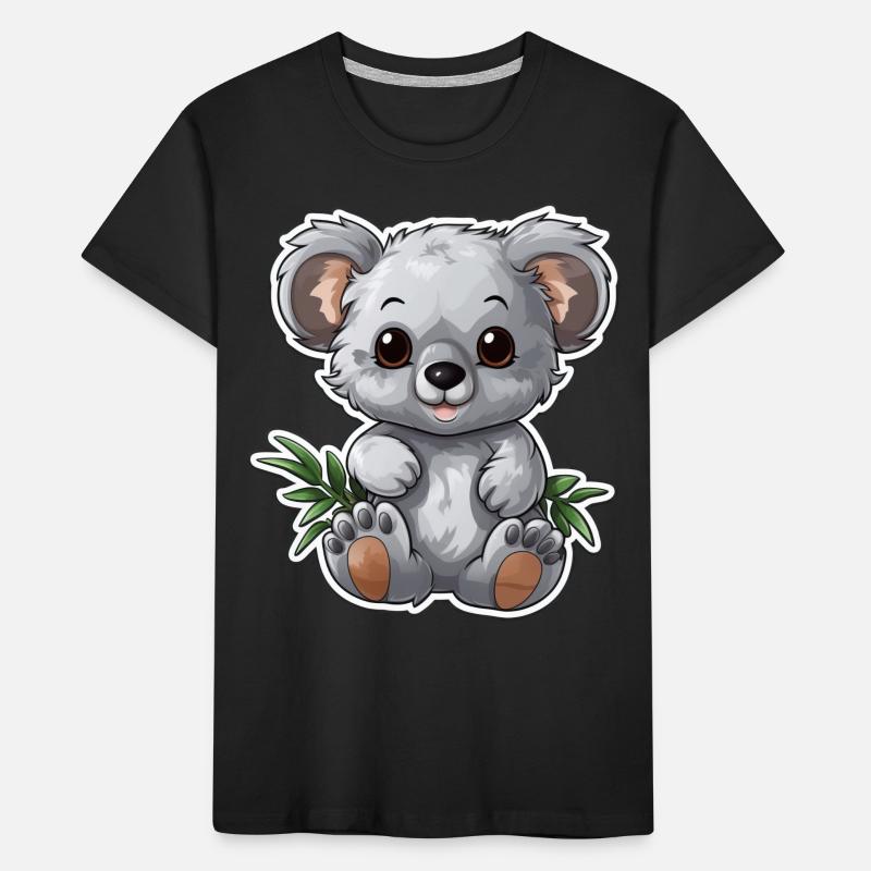 Süßer Koala mit Eukalyptus-Blättern Kinder Premium Bio T-Shirt