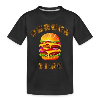 Burger Time - Kids' Premium Organic T-Shirt - black - Front
