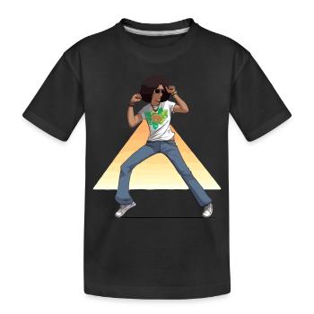 Max Disco-Tänzer - Kinder Premium Bio T-Shirt - Schwarz - Vorne