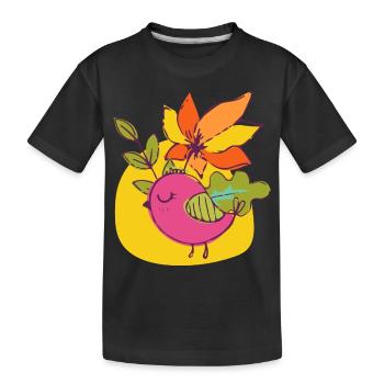 Vogel - Kinder Premium Bio T-Shirt - Schwarz - Vorne