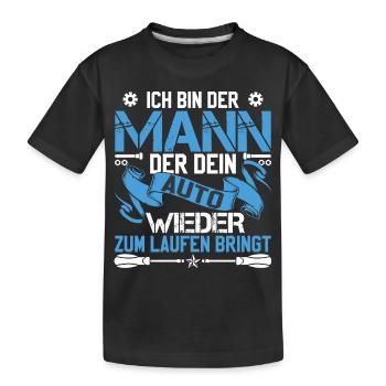 Automechaniker Sprüche Reperatur - Kinder Premium Bio T-Shirt - Schwarz - Vorne