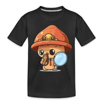 Mushroom Mystery - Kids' Premium Organic T-Shirt - black - Front