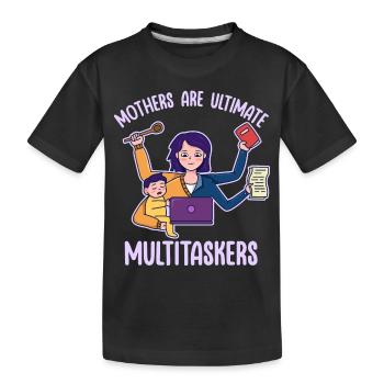 Conception de travail multitâche pour la fête des mères - T-shirt bio Premium Enfant - noir - Devant