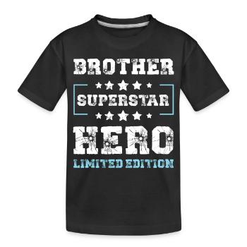 Bruder Limited Edition Spruch - Kinder Premium Bio T-Shirt - Schwarz - Vorne