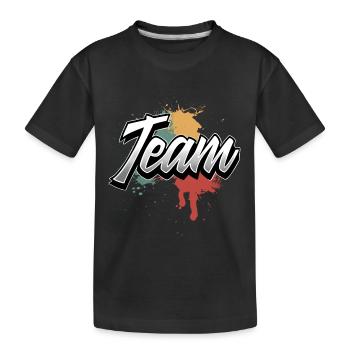 Équipe - T-shirt bio Premium Enfant - noir - Devant